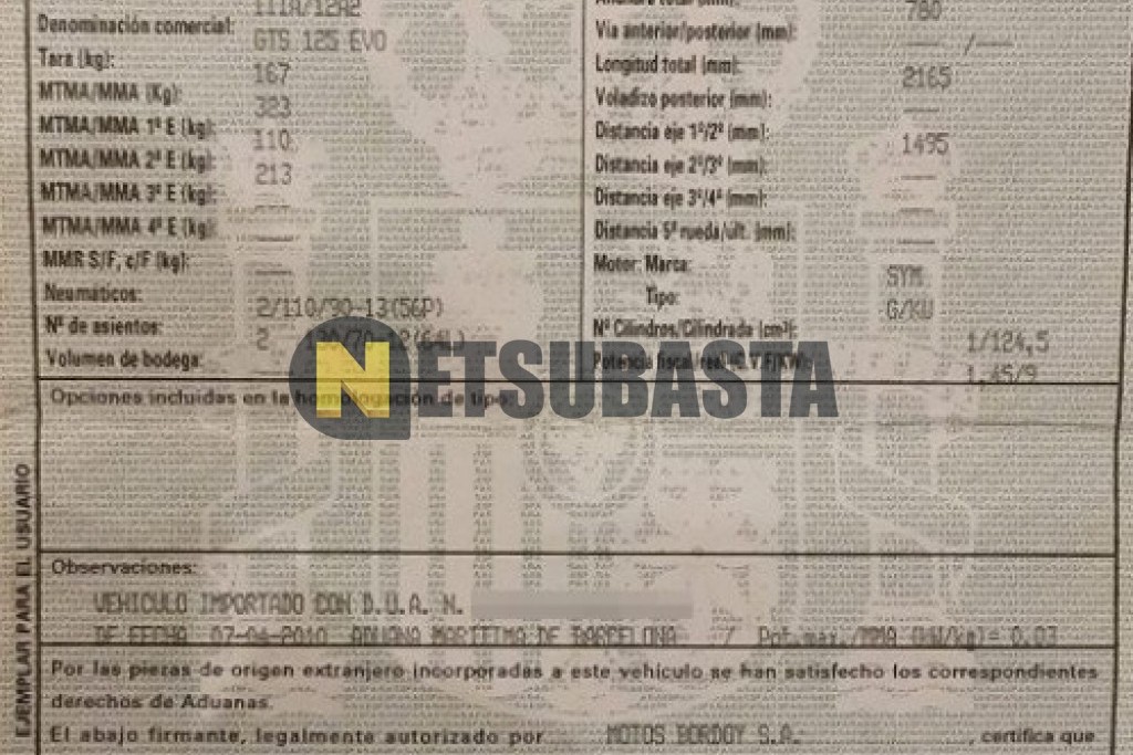 SYM GTS 125 EVO 2010