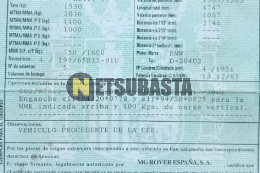 Rover 75 2.0 CDT 2002