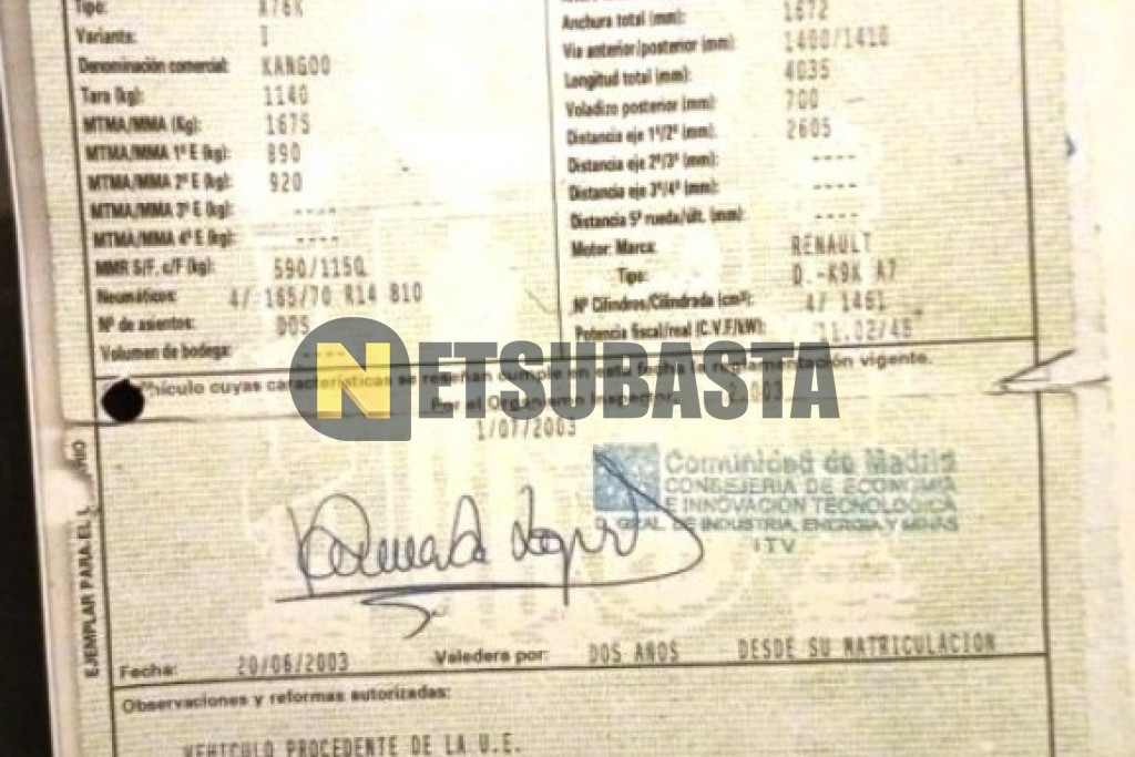 Renault Kangoo 1.5 dCi Isotermo 2003