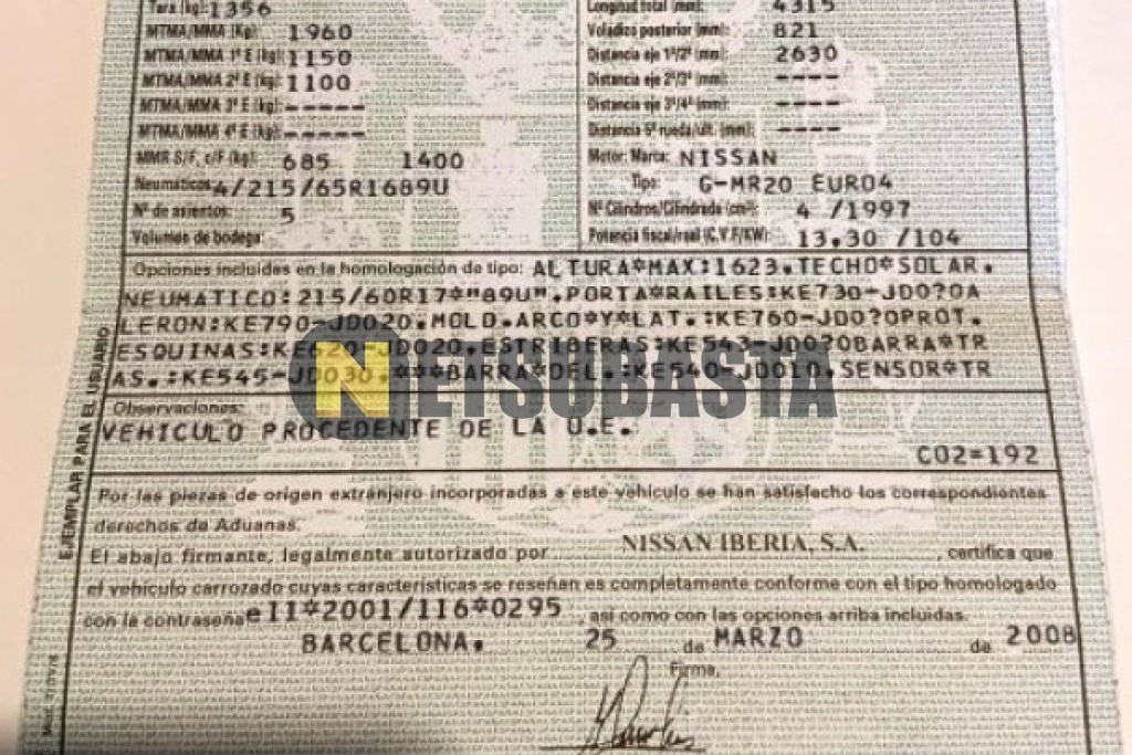 Nissan Qashqai 2.0 4x2 2008