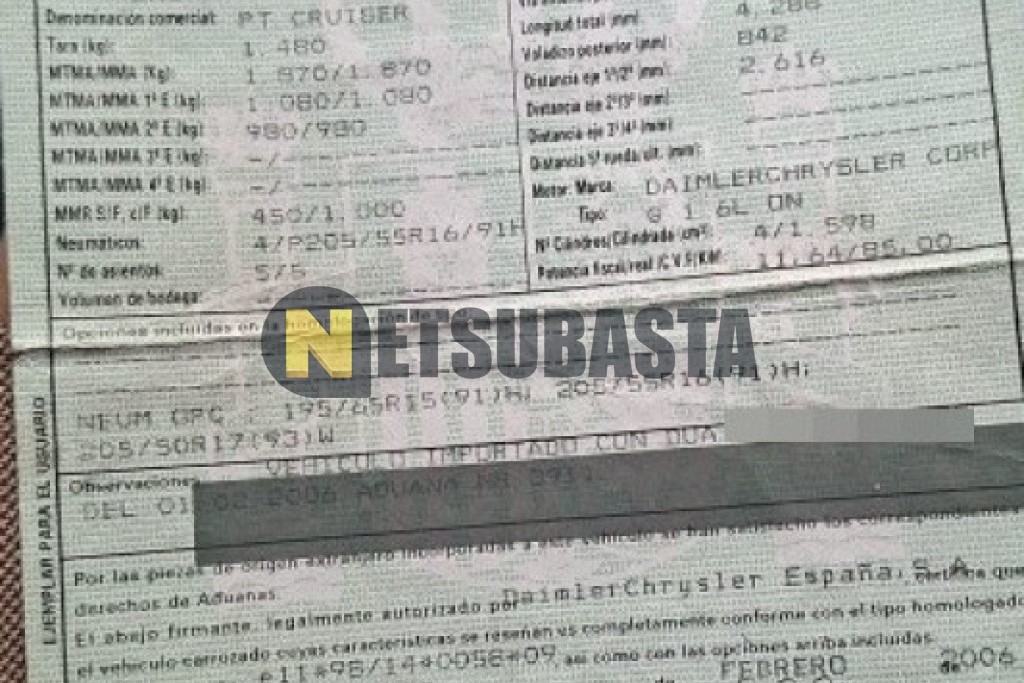 Chrysler PT Cruiser 1.6 2006