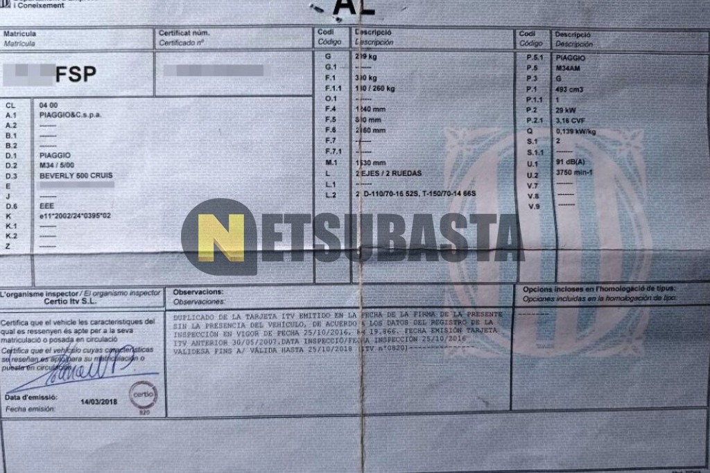 Piaggio beverly Cruiser 500 ie 2007