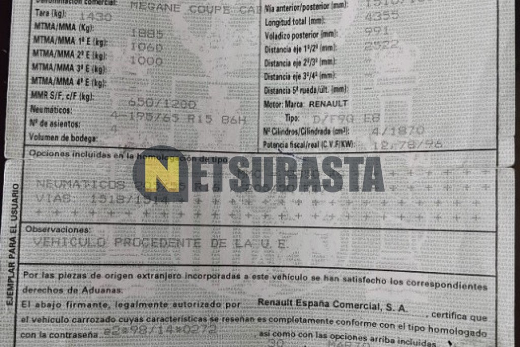 Renault Megane Coupé-Cabriolet 1.9 dCi 2007