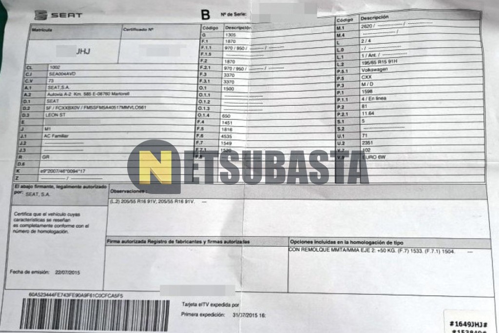 Seat Leon ST 1.6 TDI 2015