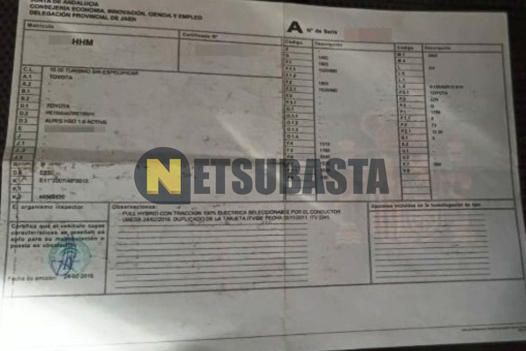 Toyota Auris 1.8 Híbrido HSD 2011