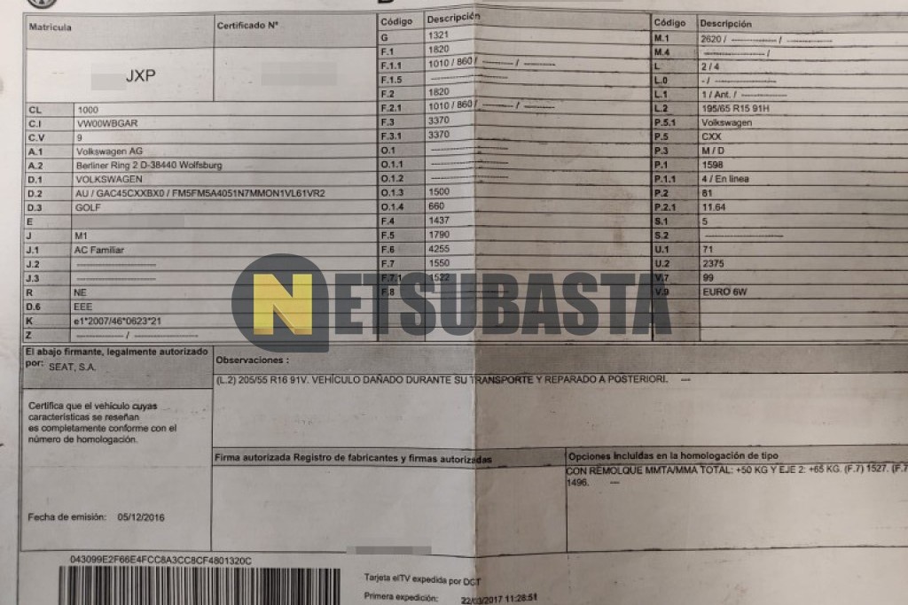 Volkswagen Golf 1.6 TDI 2017