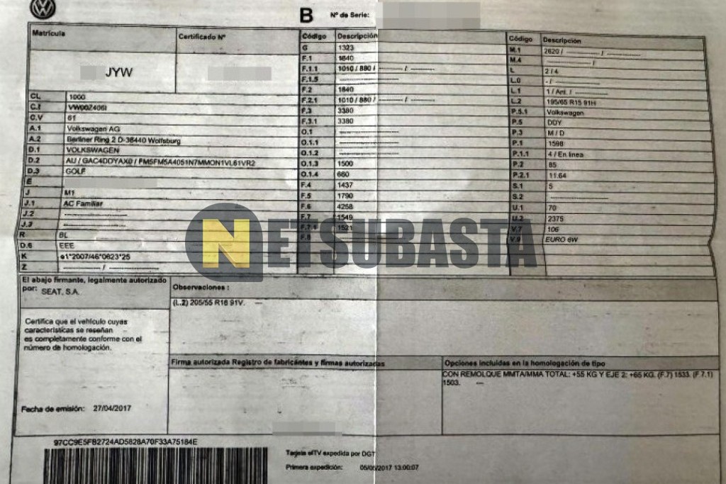 Volkswagen Golf 1.6 TDI 2017