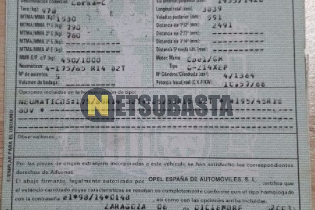 Opel Corsa 1.4 16v 2003