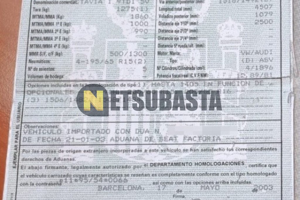 Skoda Octavia 1.9 TDI 2003