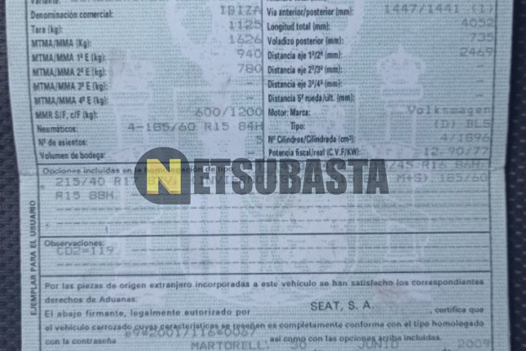 Seat Ibiza 1.9 TDI 2009