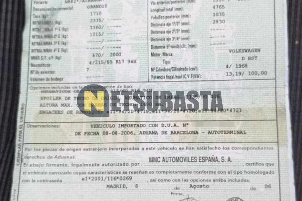 Mitsubishi Grandis 2.0 DI-D 2006