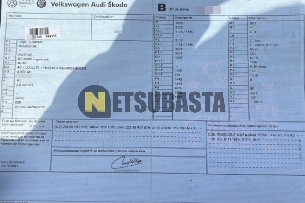 Audi A6 2.0 TDI 2012