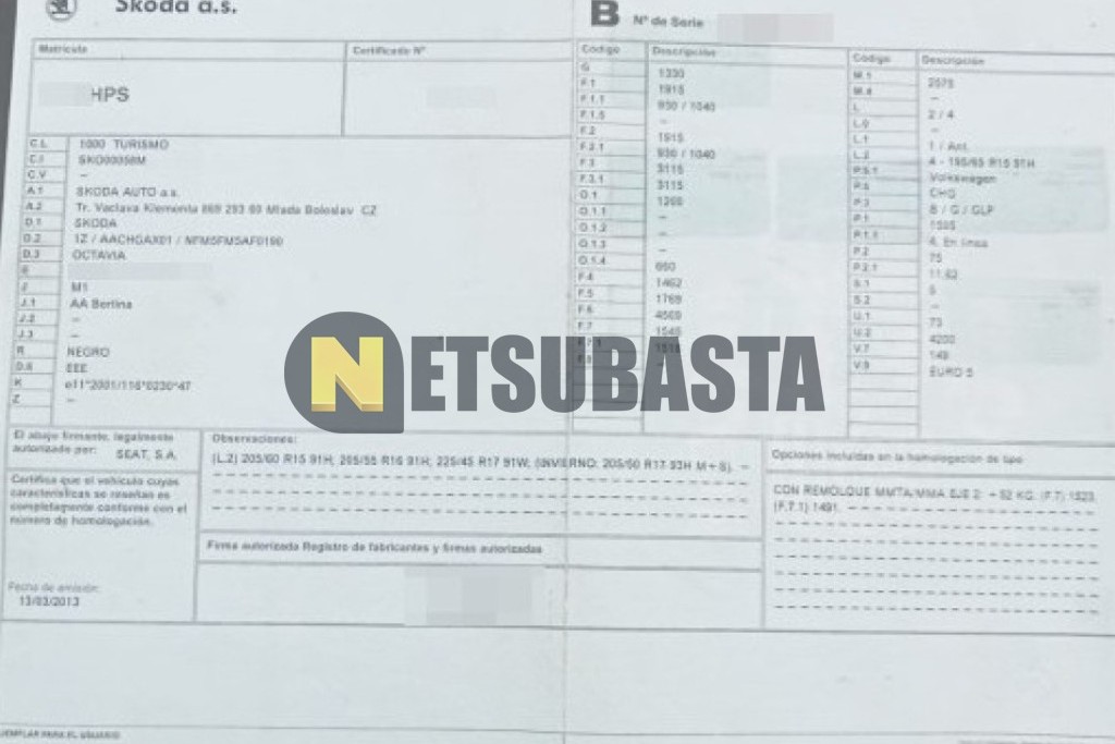 Skoda Octavia 1.6 MPI GLP 2013