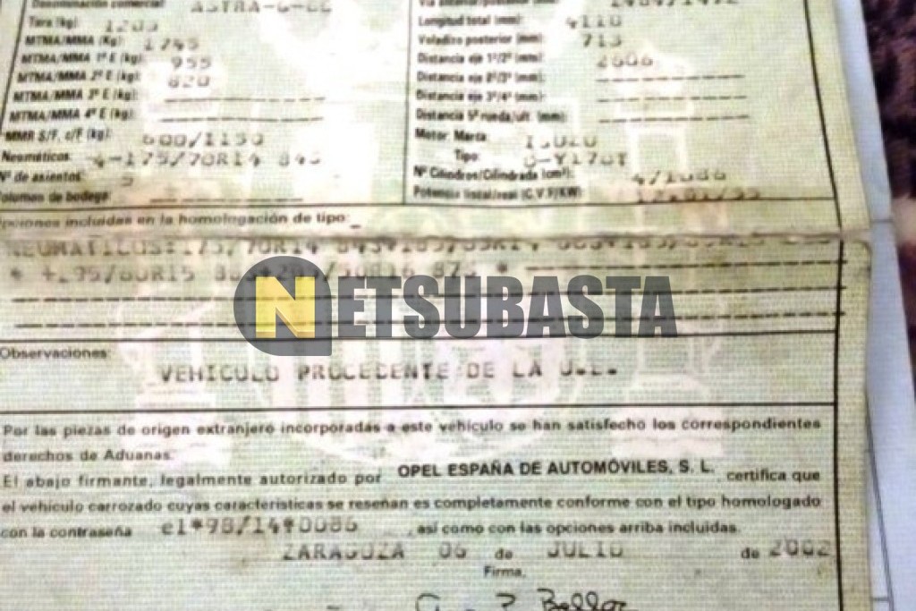 Opel Astra 1.7 Dti 16V 2002