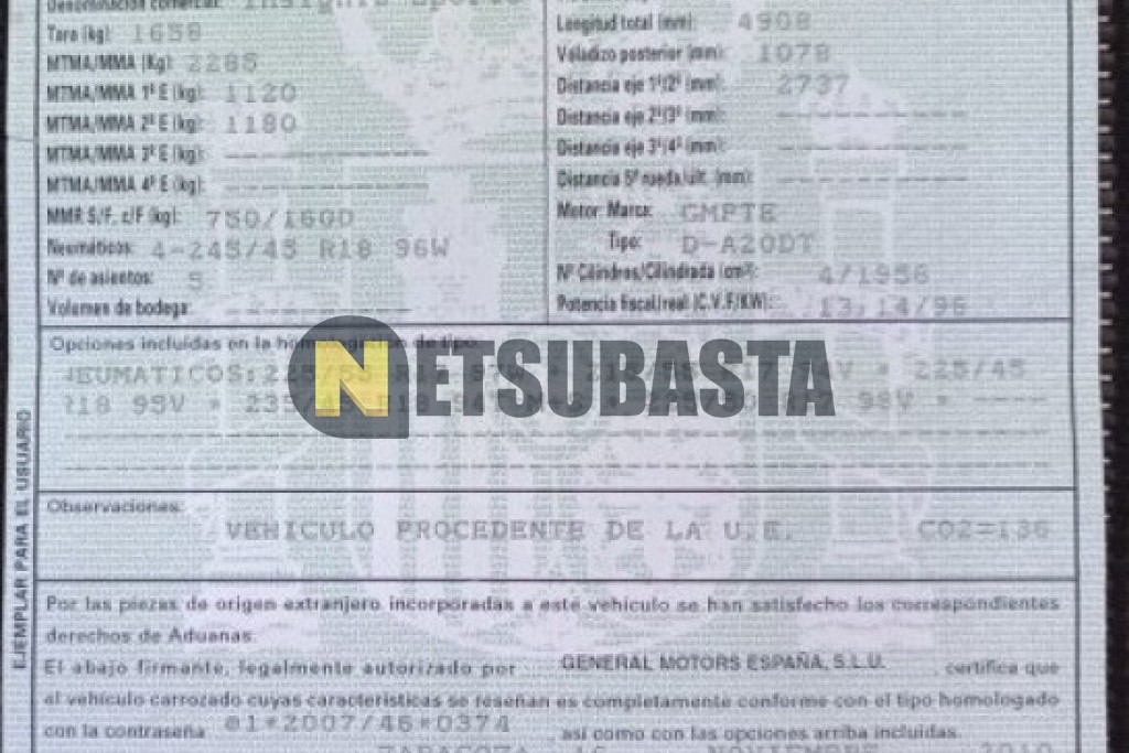 Opel Insignia Sports Tourer 2.0 CDTI 2010