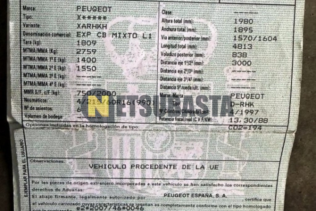 Peugeot Expert 2.0 HDi 2011