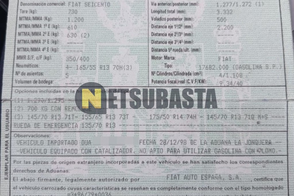 Fiat Seicento 1.1 1999