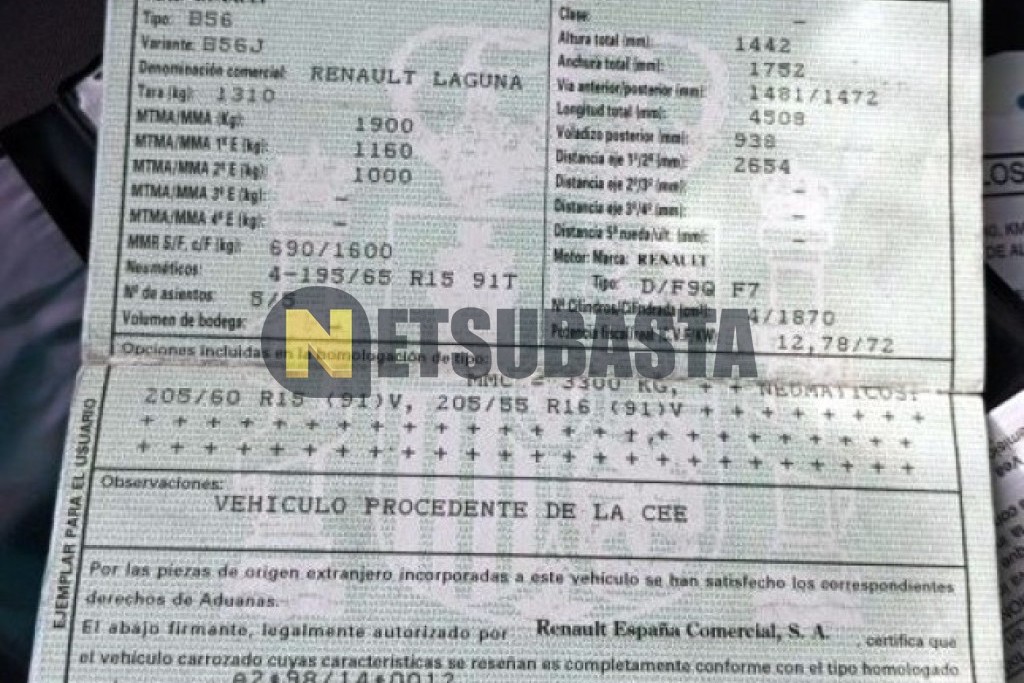 Renault Laguna 1.9 dTi 2000