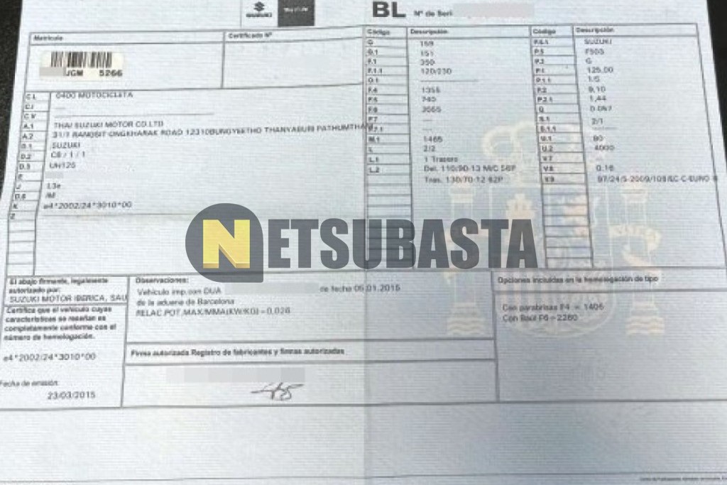 Suzuki BURGMAN 125 2015