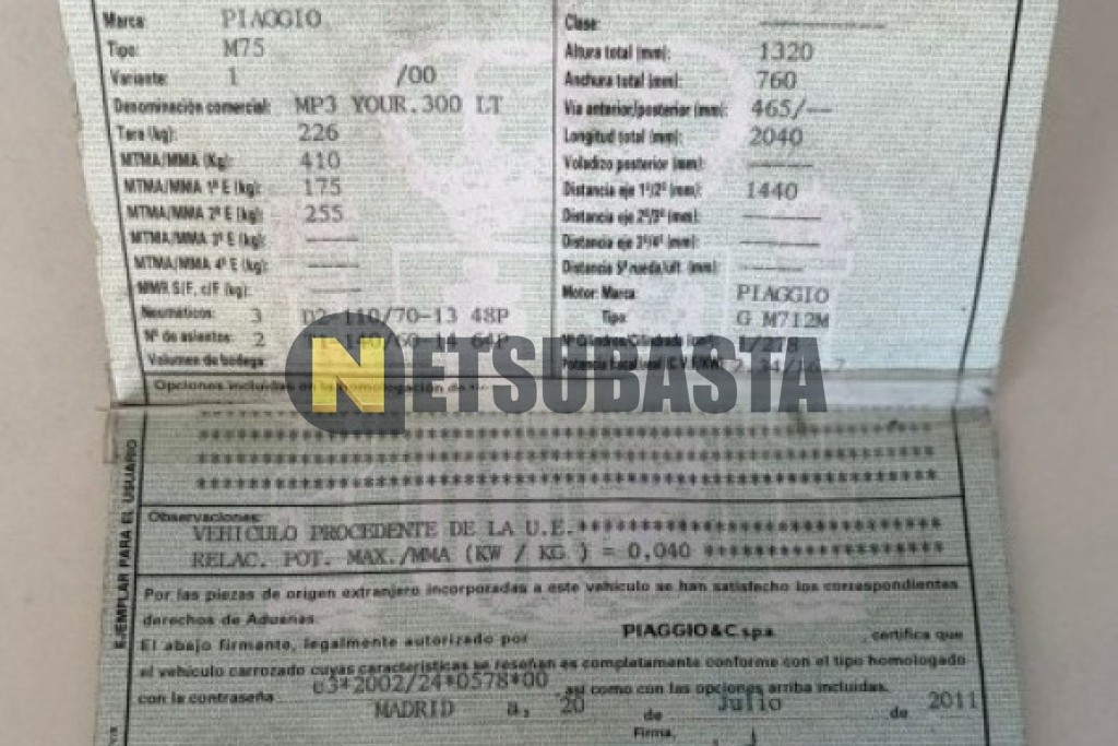 Piaggio MP3 LT 300 2011