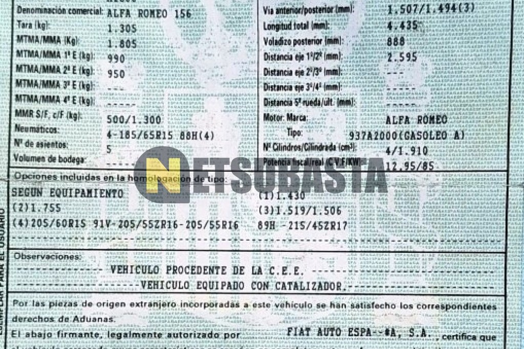 Alfa Romeo 156 1.9 JTD 2005