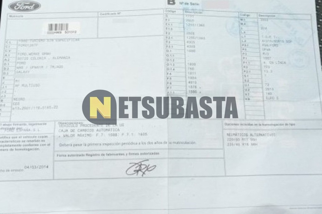 Ford Galaxy 2.0 TDCi Powershift 2014