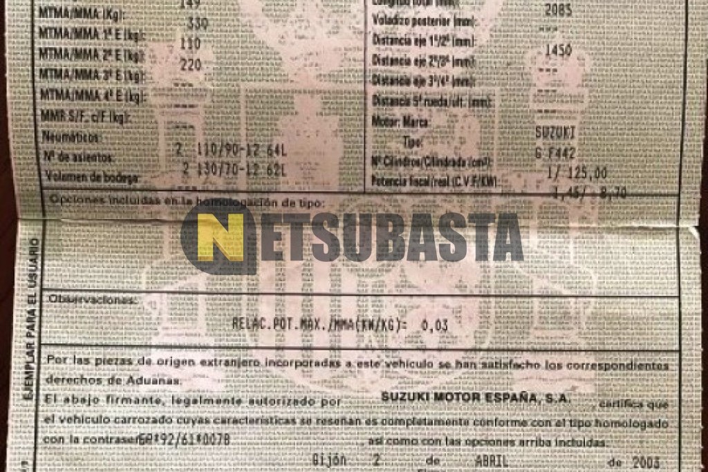 Suzuki BURGMAN 125 2003