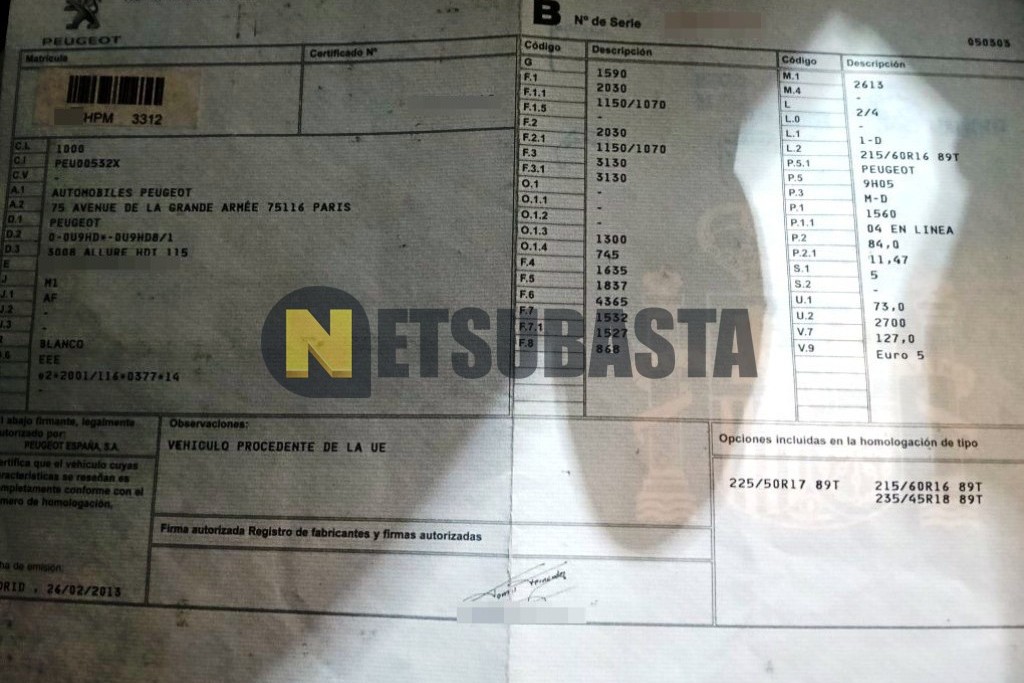 Peugeot 3008 1.6 HDi 2013