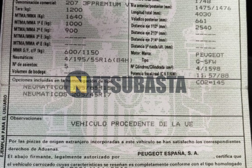 Peugeot 207 1.6 VTi 2008