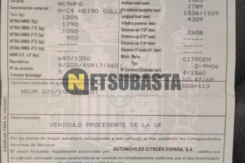 Citroën C4 1.6 HDi 2012