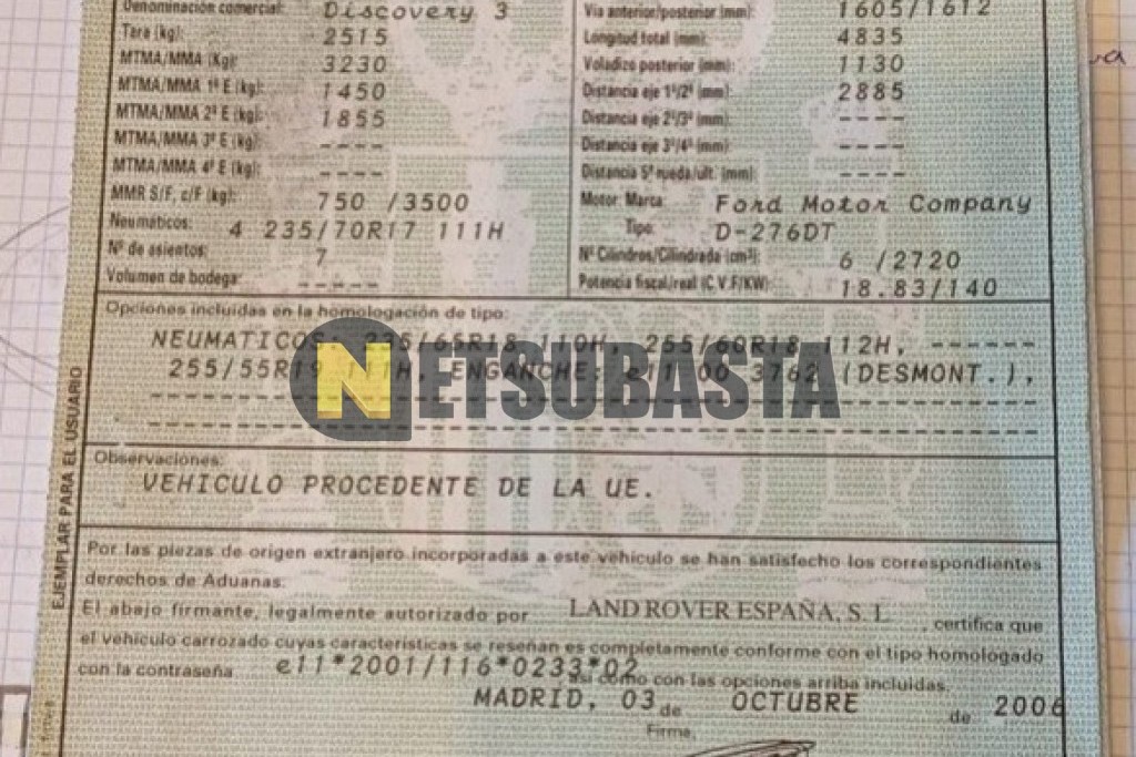 Land-Rover Discovery 3 TDV6 2.7 CommandShift 2006