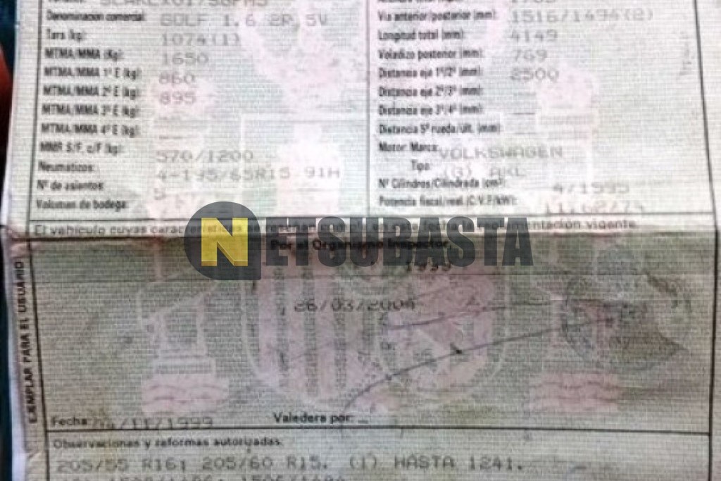 Volkswagen Golf 1.6 1999