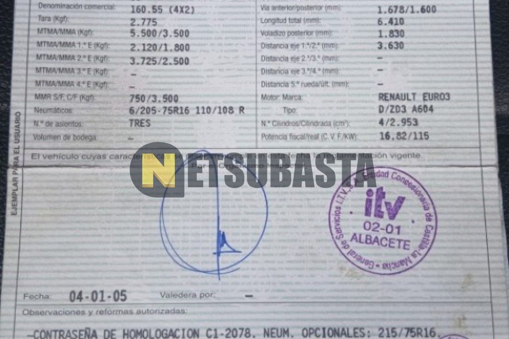 Renault Mascott 3.0 Caja Abierta 2005