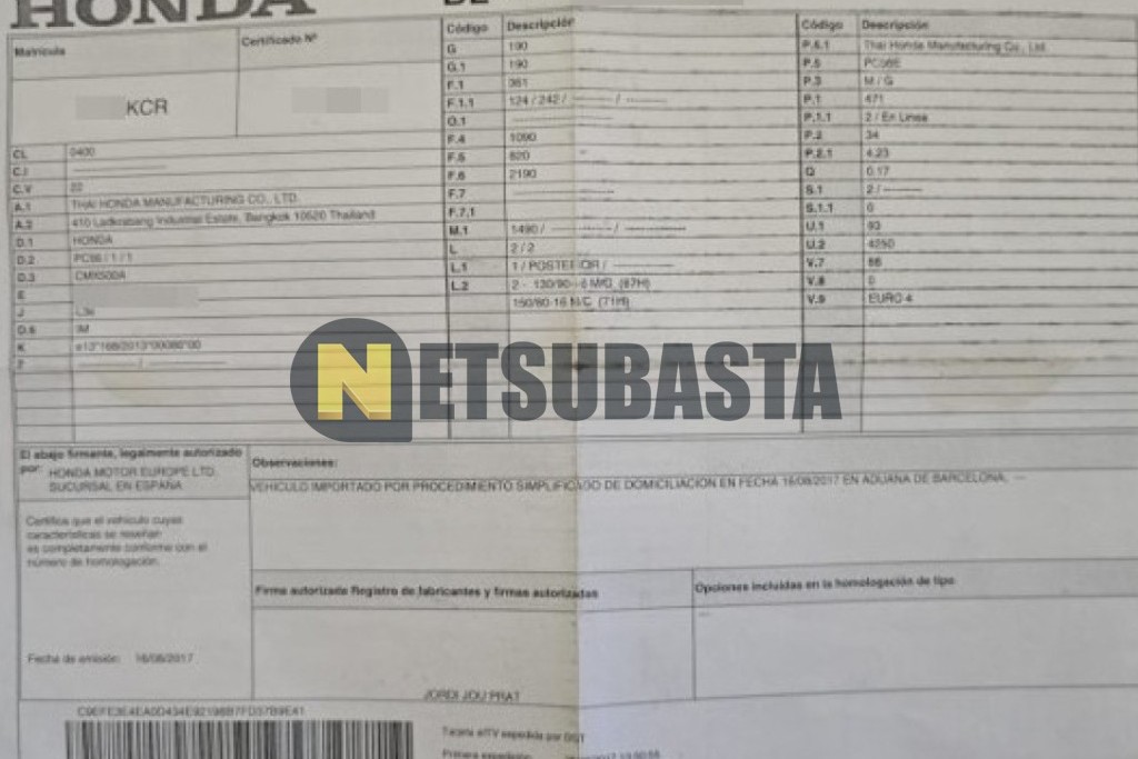 Honda CMX500 Rebel 2017