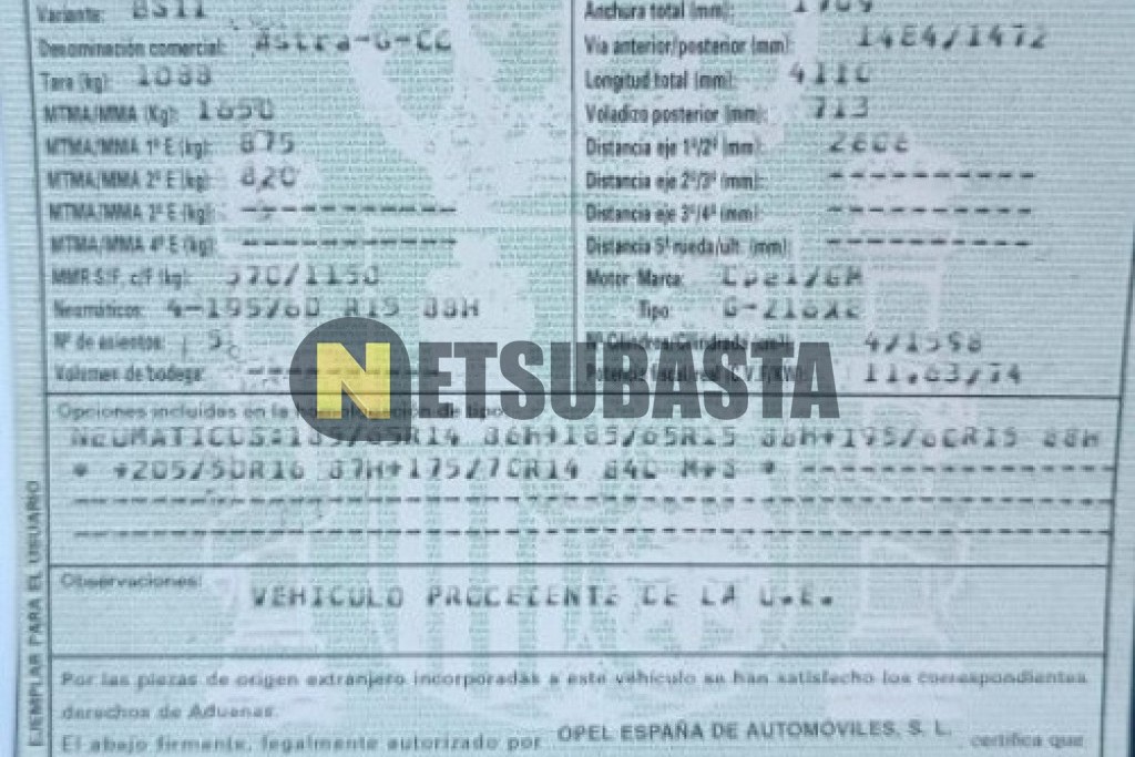 Opel Astra 1.6 16V 2004