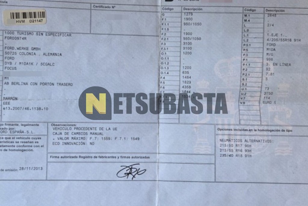 Ford Focus 1.0 EcoBoost 2014