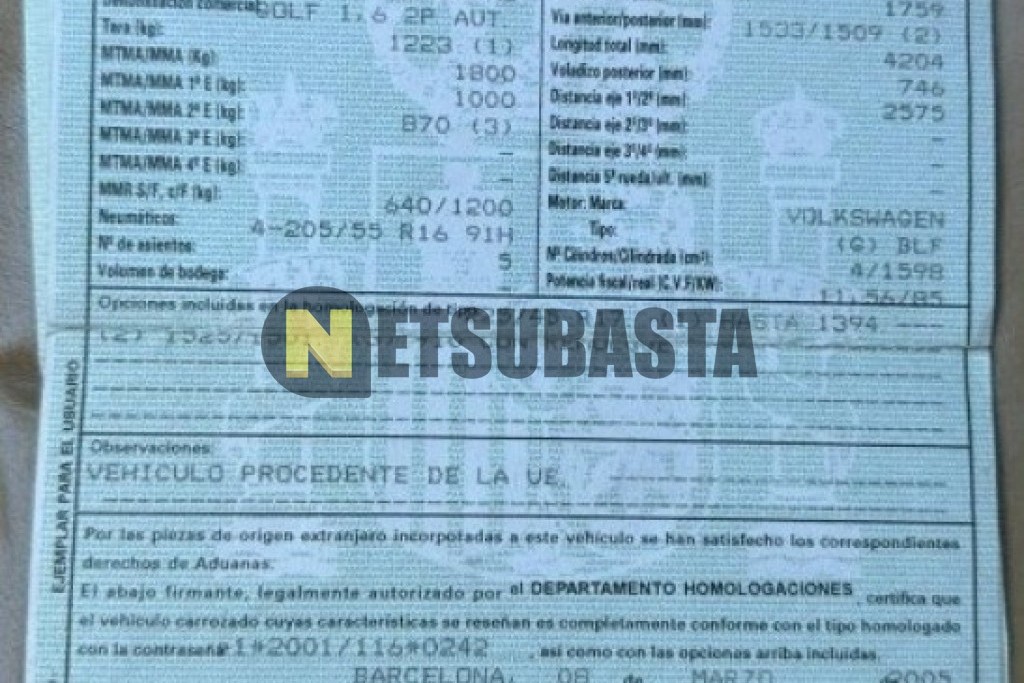 Volkswagen Golf 1.6 FSI Tiptronic 6 vel. 2005