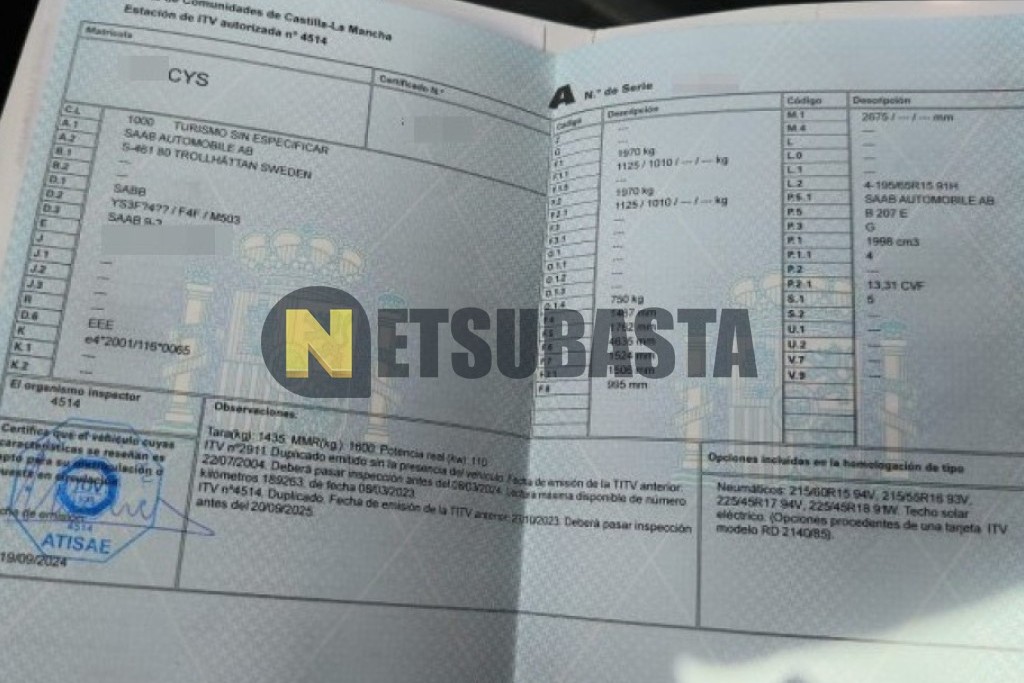 Saab 9-3 1.8t Ecopower 2004