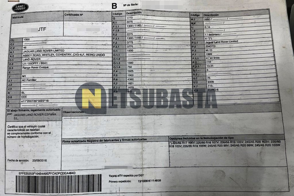 Land-Rover Range Rover Evoque 2.0 eD4 4x2 2016