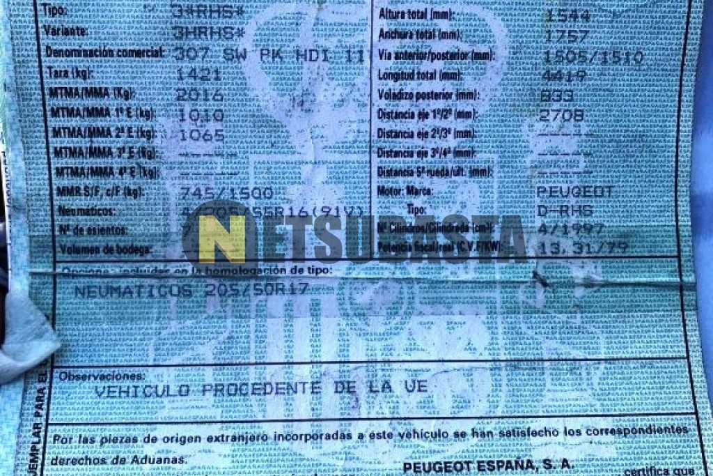 Peugeot 307 SW 2.0 HDi 2004