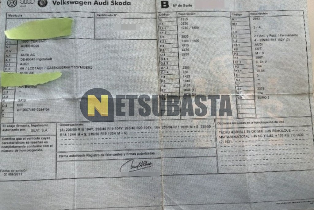 Audi A8 3.0 TDI quattro tiptronic 8 vel. 2012