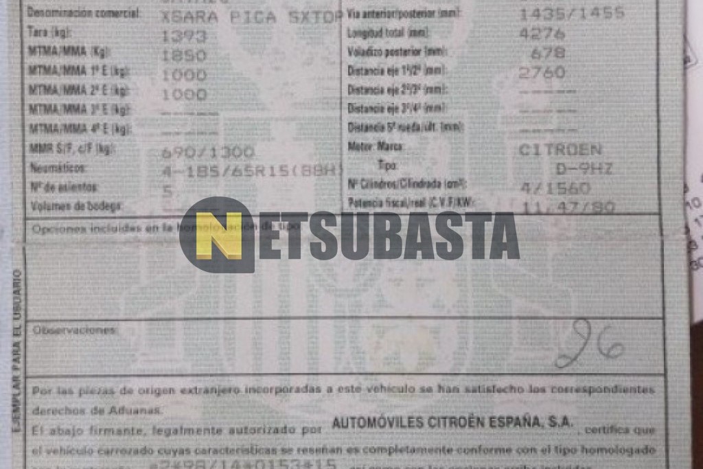 Citroën Xsara Picasso 1.6 HDi 2006