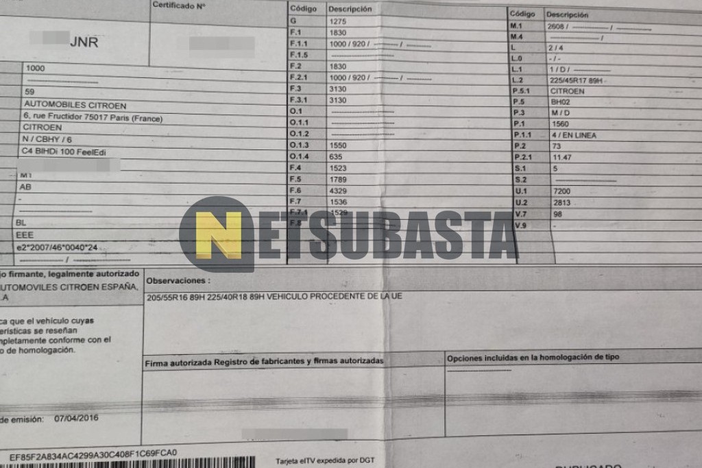 Citroën C4 1.6 BlueHDi 2016