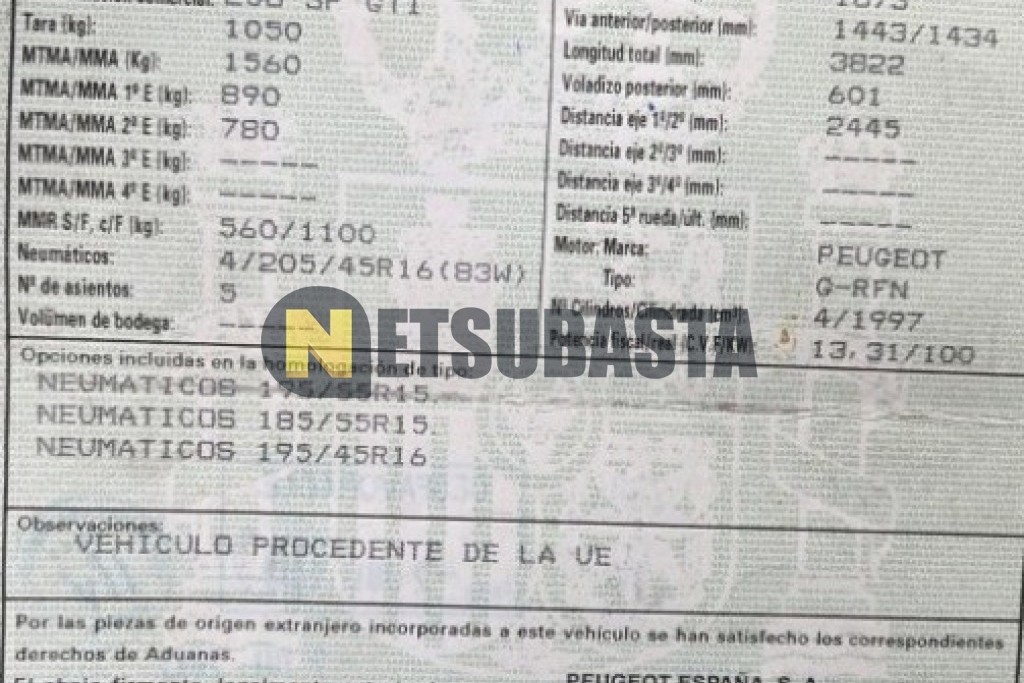 Peugeot 206 2.0 2002