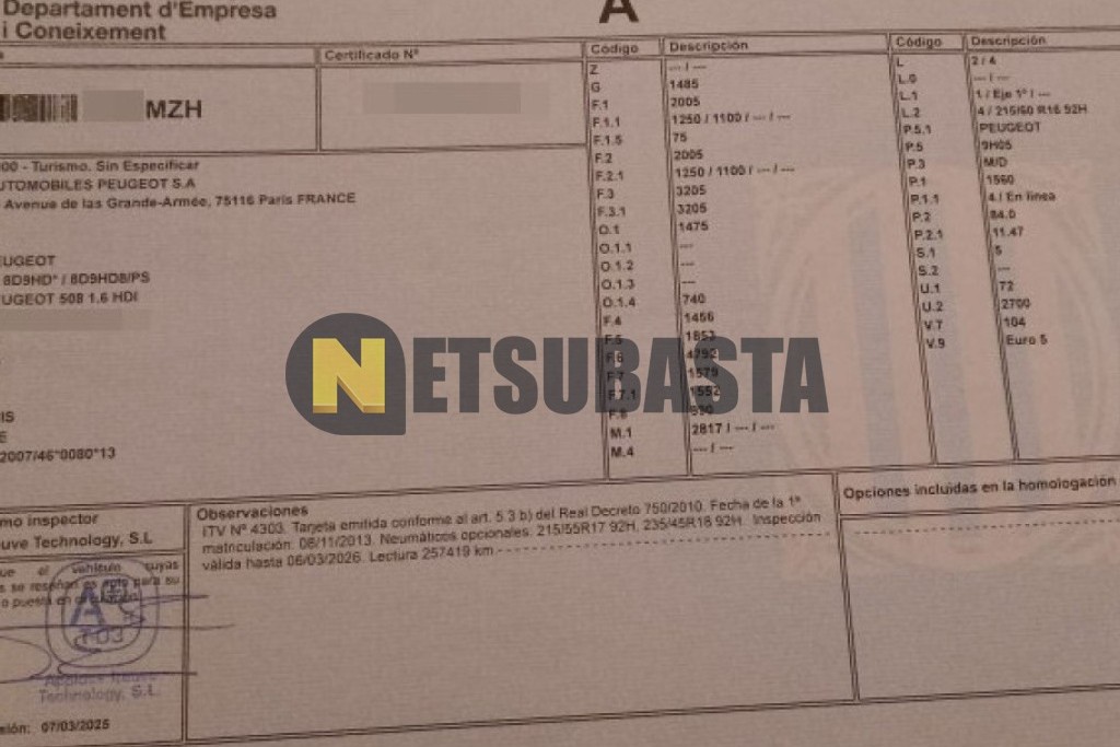 Peugeot 508 1.6 e-HDi CMP 2013