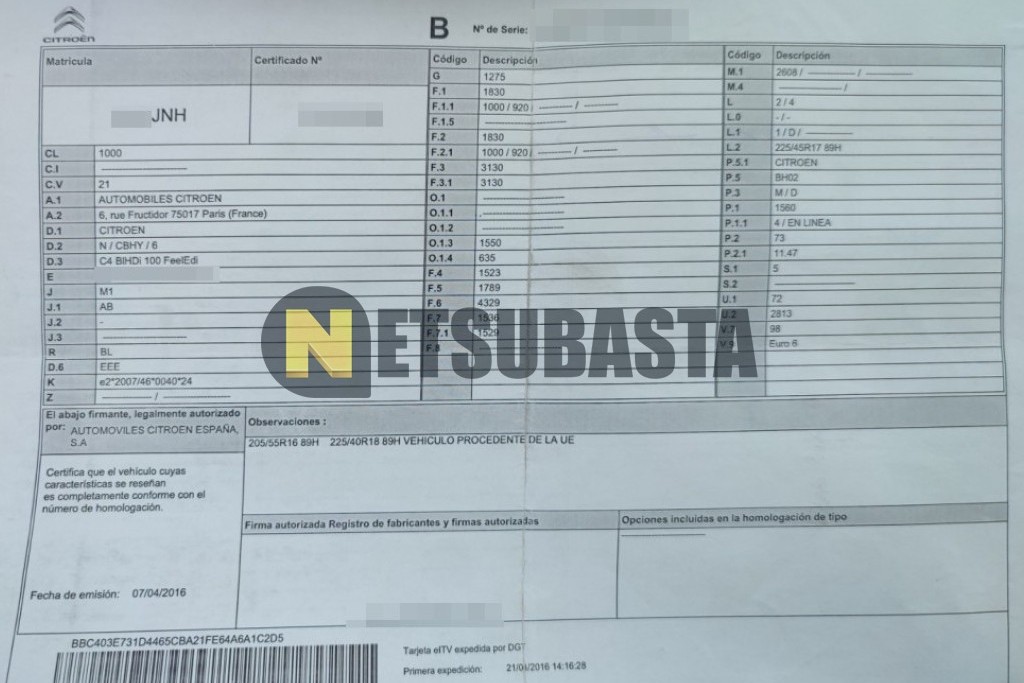 Citroën C4 1.6 BlueHDi 2016