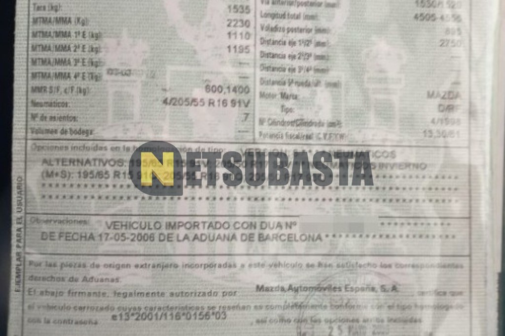 Mazda 5 2.0 CRTD 2006