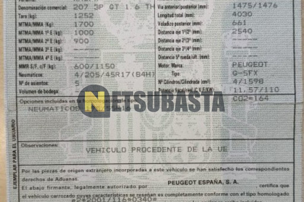Peugeot 207 GT 1.6 THP 2008
