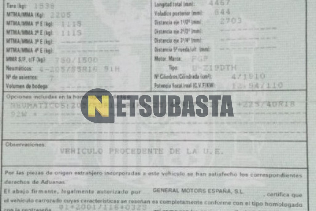 Opel Zafira 1.9 CDTi 16v 2006