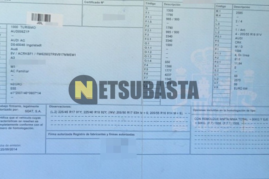 Audi A3 1.6 TDI 2015